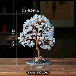 Akvamarino kristalų medis