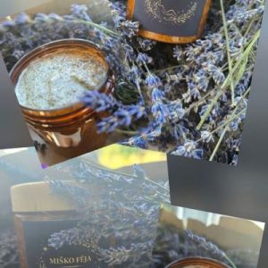 Cukrinis kūno šveitiklis „Lavender Silk“ – Maitinantis su sviestais ir levandų žiedais