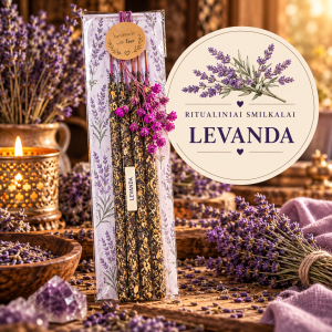 Ritualiniai natūralūs smilkalai „Levanda“ – Vakarinei ramybei, giliam miegui ir emociniam balansui