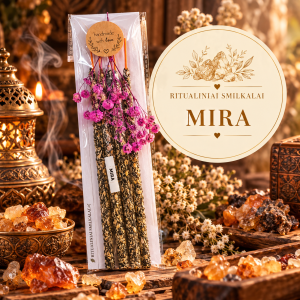 Ritualiniai natūralūs smilkalai „Mira“ – Šventoji derva emociniam gijimui, apsaugai ir maldai