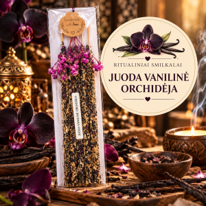 Ritualiniai natūralūs smilkalai „Juodoji orchidėja“ – Moteriškai išminčiai, elegancijai ir vidinei harmonijai