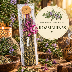 Ritualiniai natūralūs smilkalai „Rozmarinas“ – Energetinei apsaugai, minčių aiškumui ir stiprybei